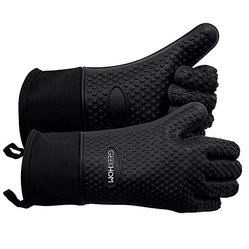 GEEKHOM 13.7-inch Waterproof Silicone Grill Gloves