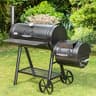 MFSTUDIO Barrel Charcoal Grill with Offset Smoker
